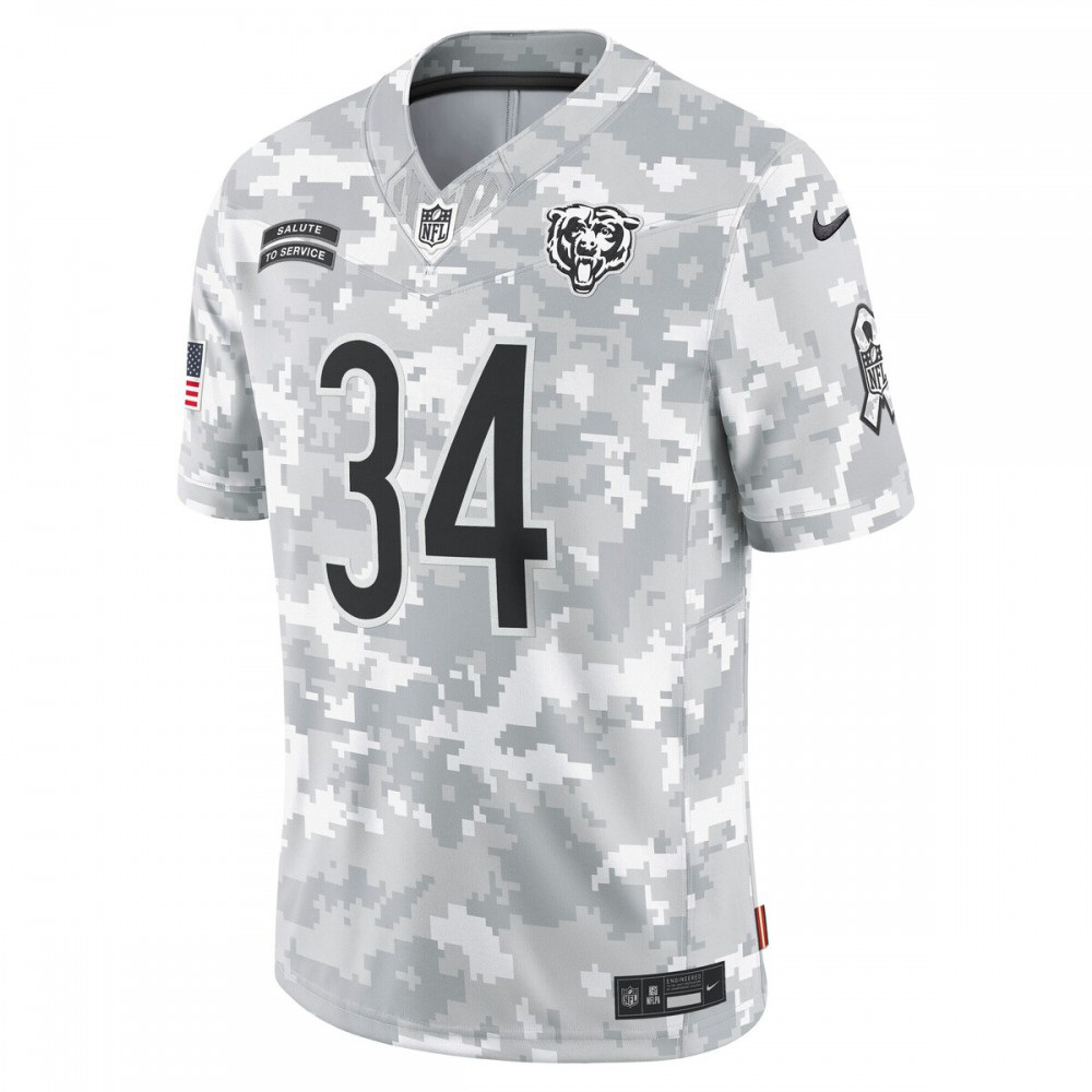 Walter Payton Chicago Bears Nike 2024 Salute to Service Retired Player Limited Jersey - Arctic Camo-GridironStore